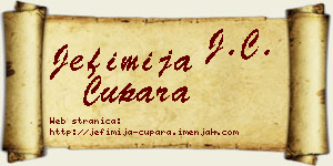 Jefimija Cupara vizit kartica